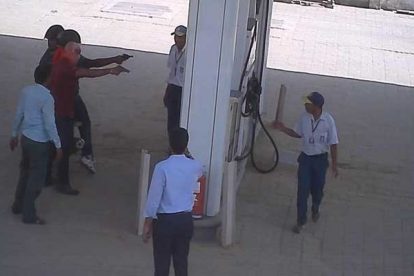 Fired and Looted from a Petrol Pump