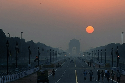 sunrise in delhi